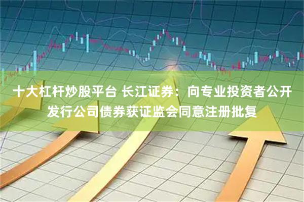 十大杠杆炒股平台 长江证券：向专业投资者公开发行公司债券获证监会同意注册批复
